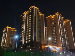 瀾悅樓體亮化工程順利完工，安州城市夜景再升級